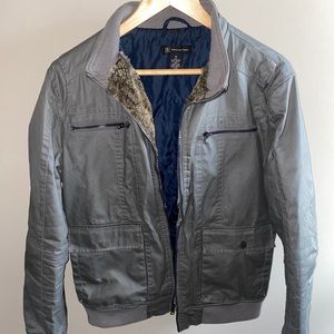 Men’s gray “leather” jacket